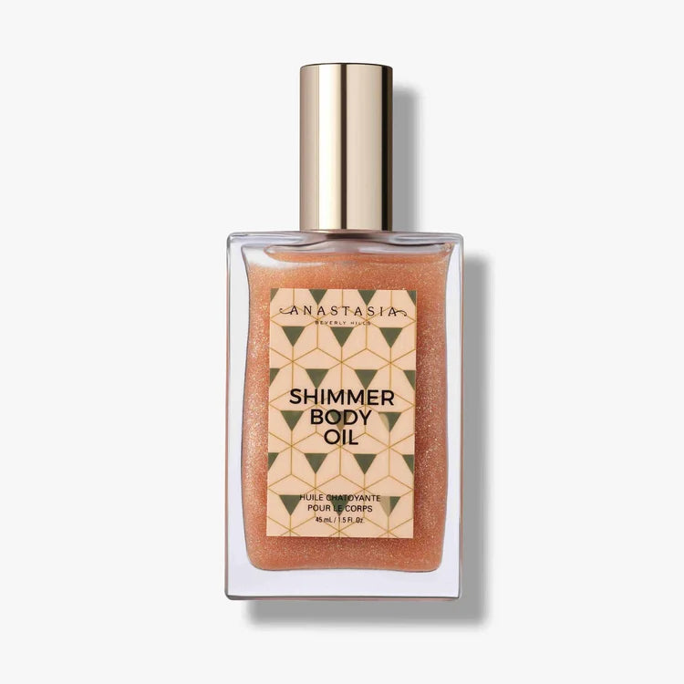 Anastasia Beverly Hills Rose Gold Shimmer Body Oil spray bottle