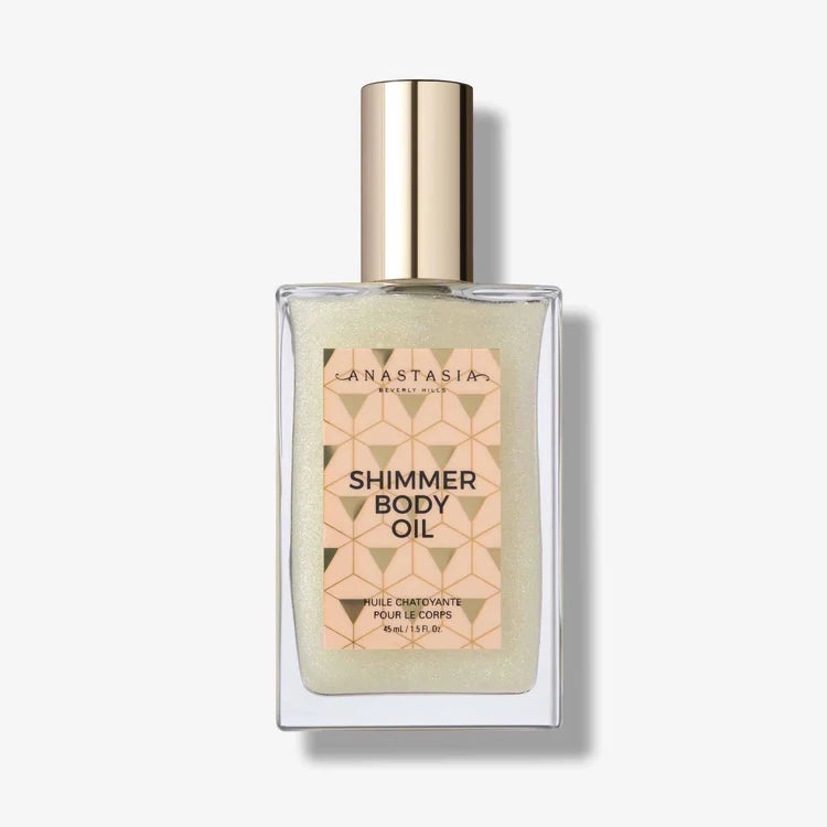 Anastasia Beverly Hills White Shimmer Body Oil spray bottle