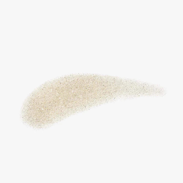 White Shimmer Body Oil swatch showing pale golden sparkle