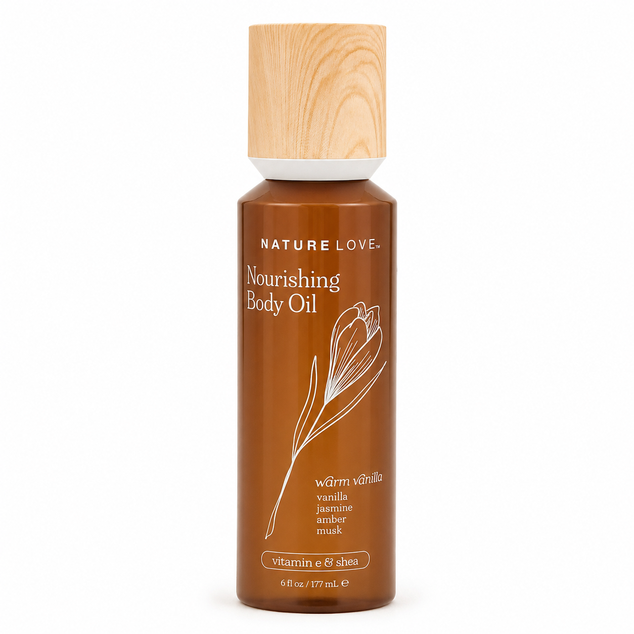 Nature Love Nourishing Body Oil Warm Vanilla 6 fl oz / 177 mL