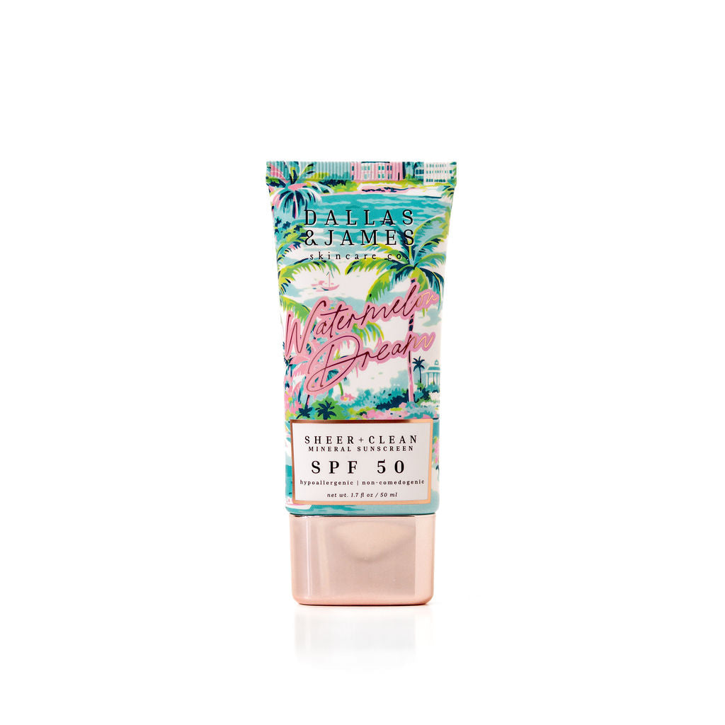 Dallas & James Watermelon Dream Sheer + Clean Mineral Sunscreen SPF 50 50 mL