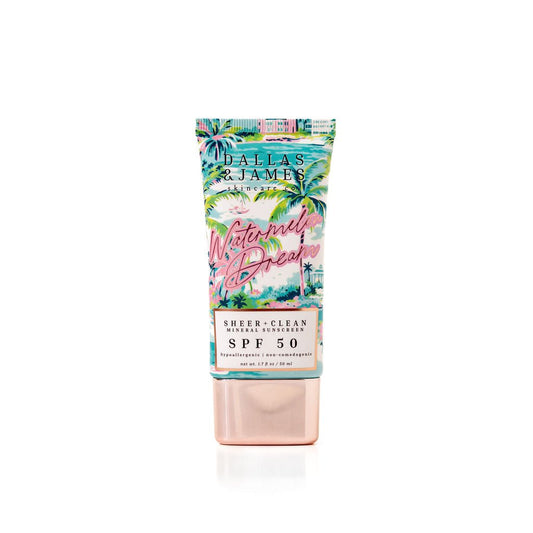 Dallas & James Watermelon Dream Sheer + Clean Mineral Sunscreen SPF 50 50 mL