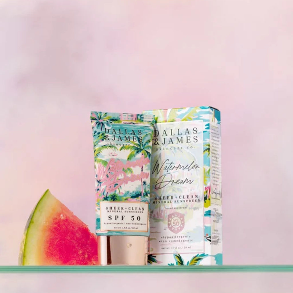 Dallas & James Watermelon Dream Sheer + Clean Mineral Sunscreen SPF 50 50 mL