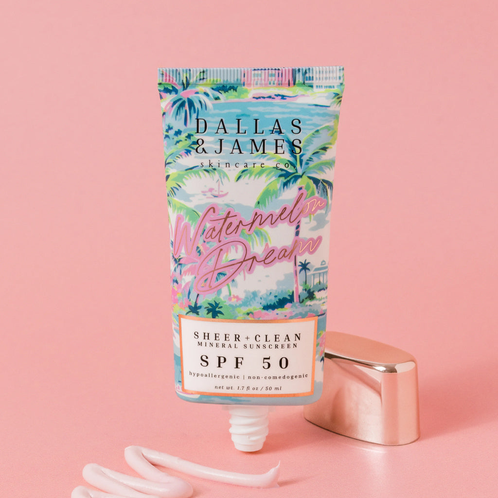 Dallas & James Watermelon Dream Sheer + Clean Mineral Sunscreen SPF 50 50 mL