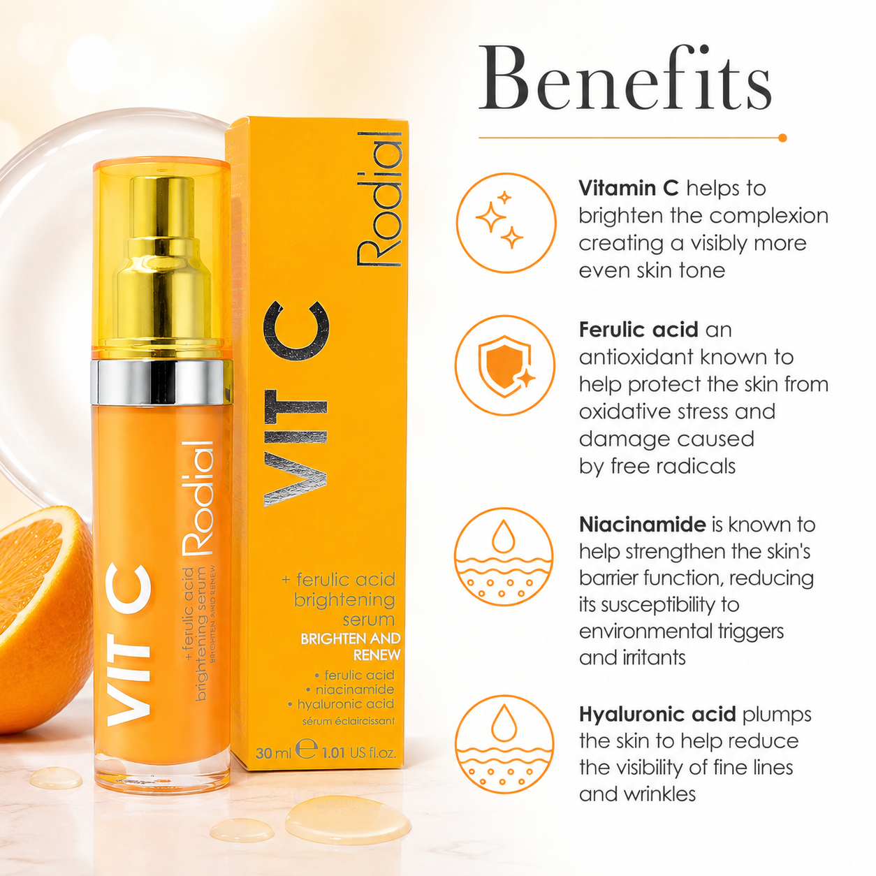 Rodial Vitamin C & Ferulic Acid Serum 1.01 fl oz