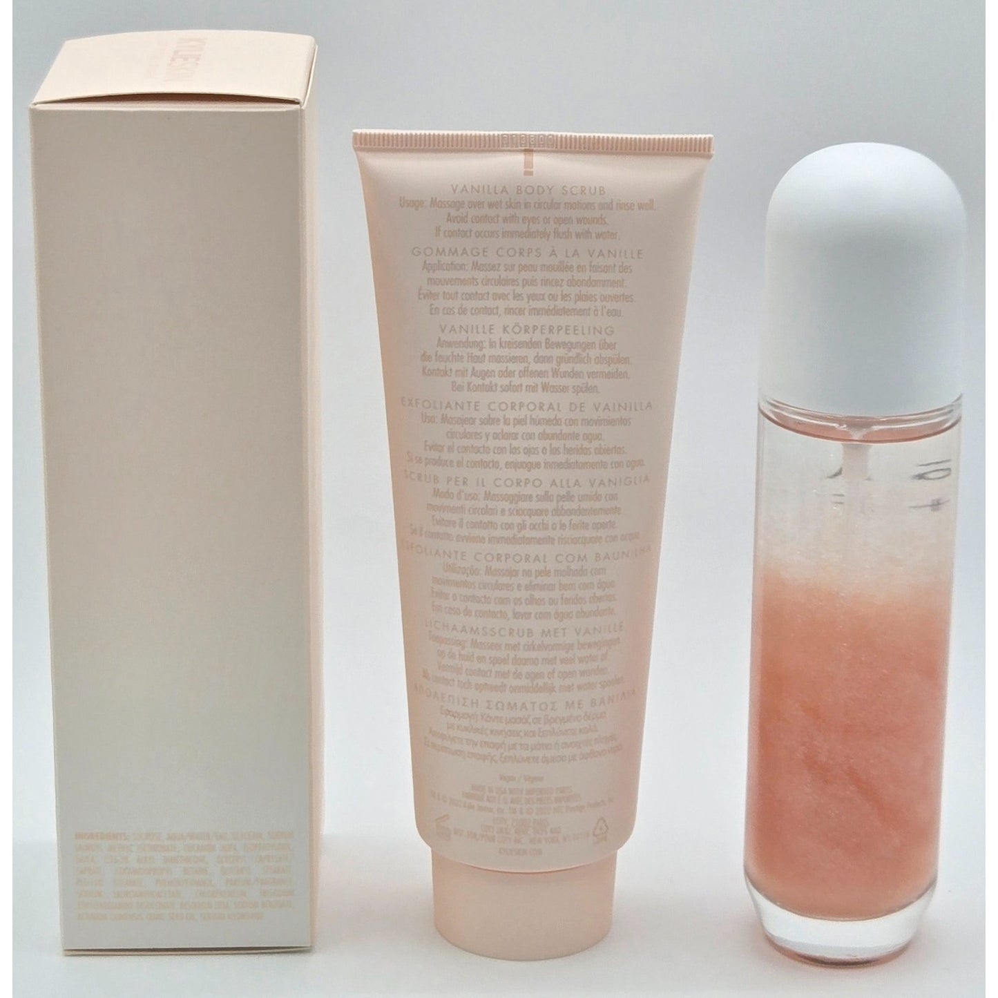 Kylieskin Vanilla Scrub 8oz w/Sand & Fog White Vanilla Illuminating Body Oil