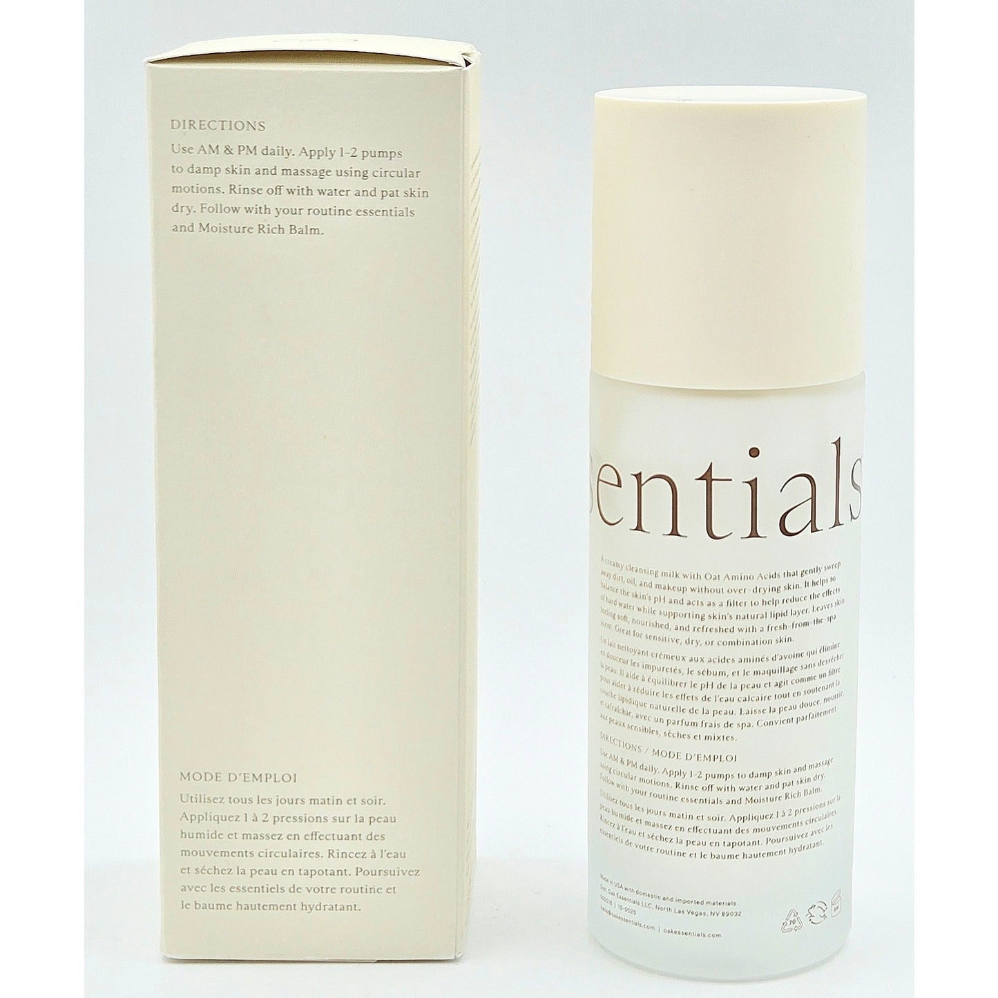 2 PACK - Oak Essentials Nourishing Cleansing Milk Full Size 5 fl oz/ 150ml New