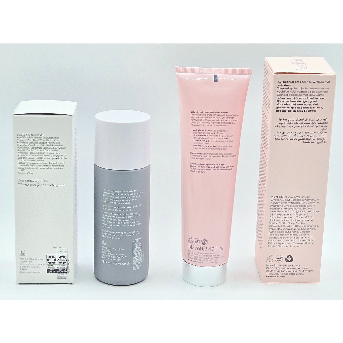 BEAUTYCOUNTER Control Instant Matte Toner 5oz/ Rodial Pore Refining Cleanser 5oz