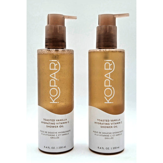 2x Kopari Toasted Vanilla Hydrating Vitamin C Shower Oil 8.45 oz ea - NEW