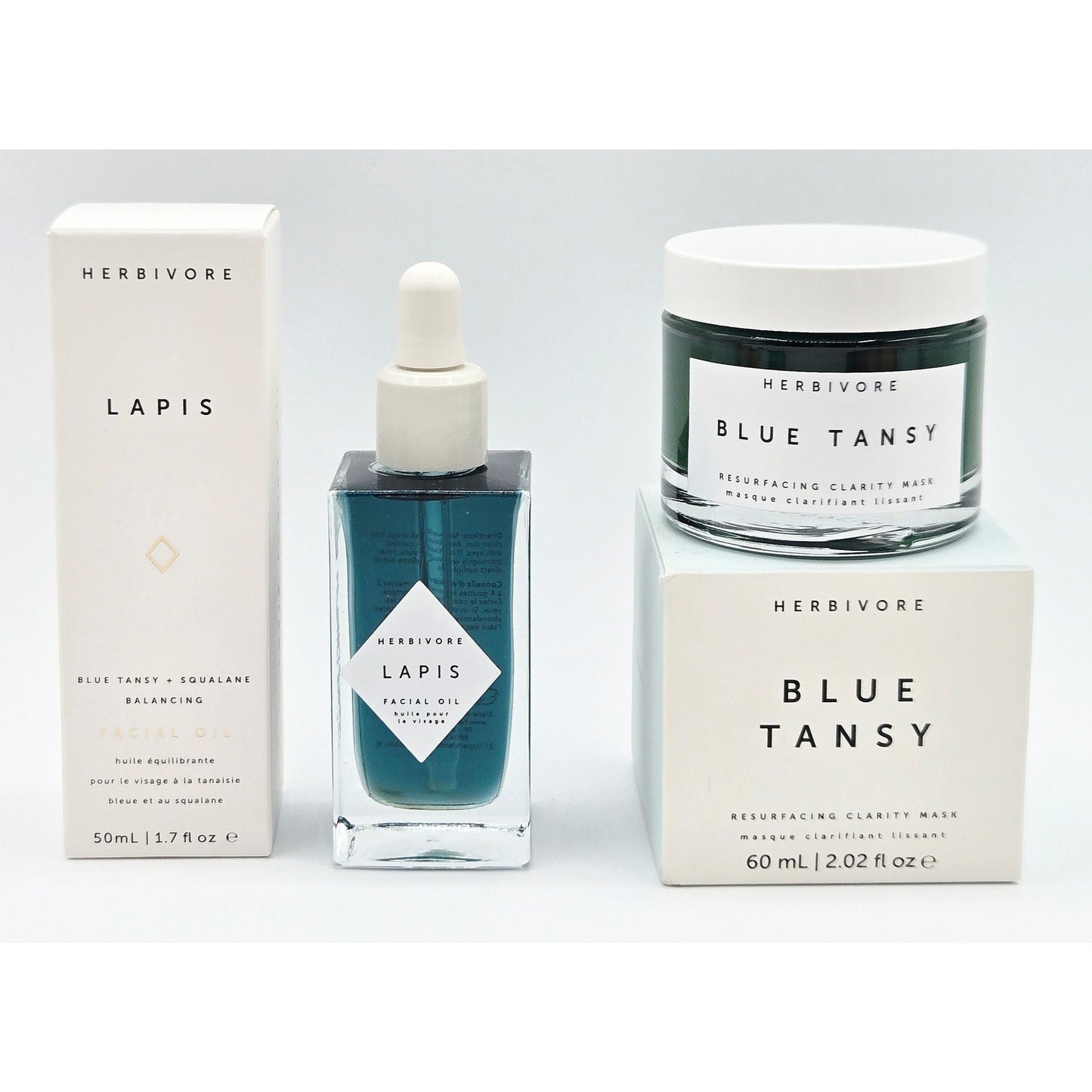 Herbivore LAPIS Balancing Facial Oil 1 oz & Blue Tansy Facial Mask 2.02 oz