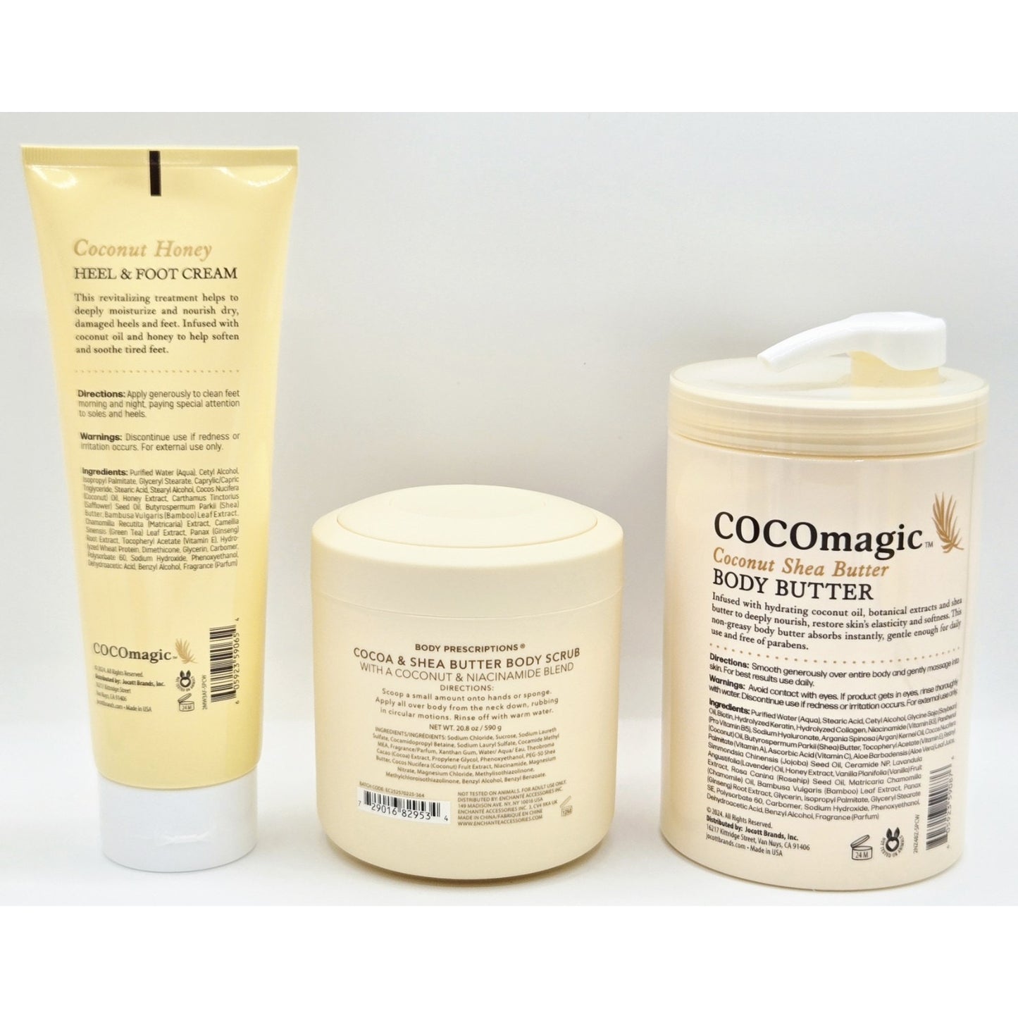 Cocomagic Shea Body Butter, Heel & Foot w/ Honey + Body Prescriptions Scrub