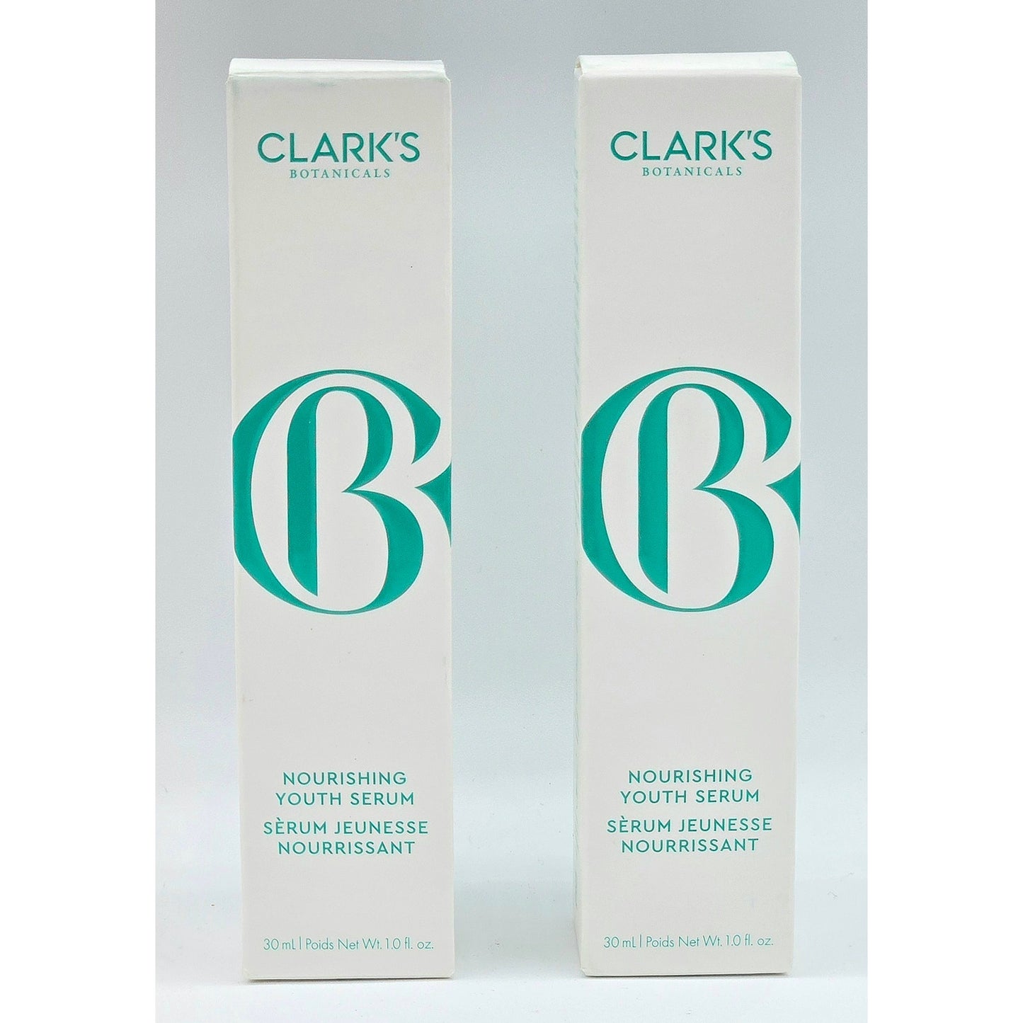 2 Pack Clark's Botanicals Nourishing Youth Oil-Free Anti-Aging Serum - 1 oz ea
