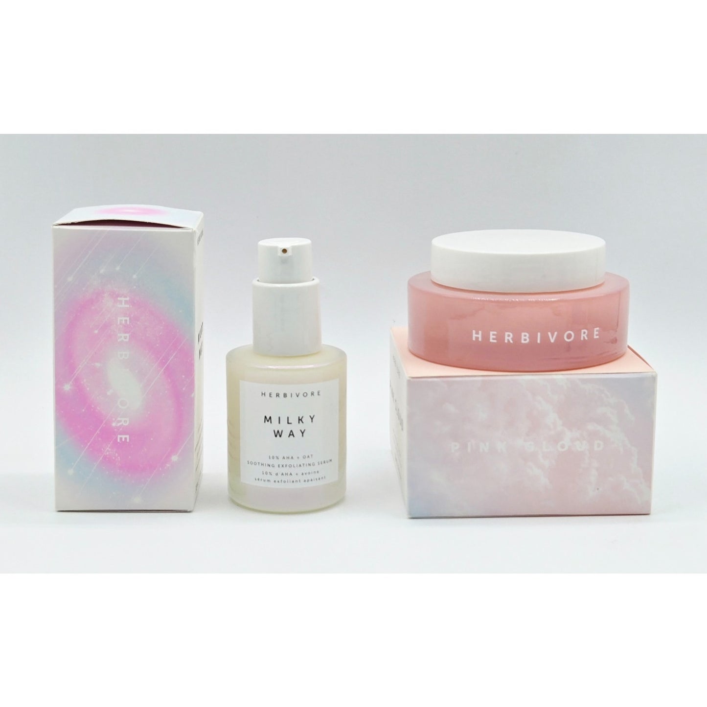 Herbivore Milky Way Soothing Exfoliating Serum & Pink Cloud Soft Moisture Cream