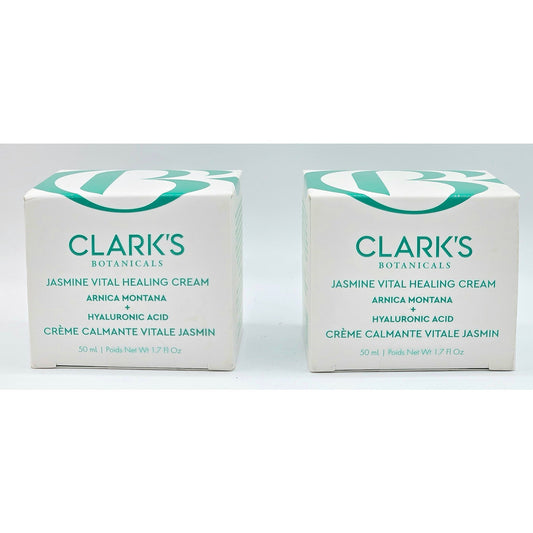 2 Pack Clark's Botanicals Jasmine Vital Healing Cream- 1.7oz ea NEW Full Size.