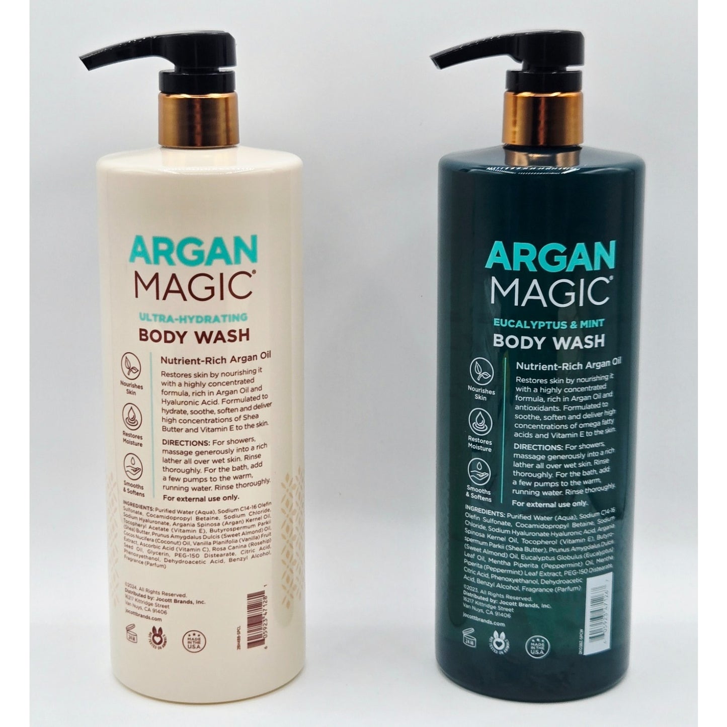 2 Pk ARGAN MAGIC Ultra-Hydrating Cocont Vanilla & Eucalyptus Mint w/Argan Oil