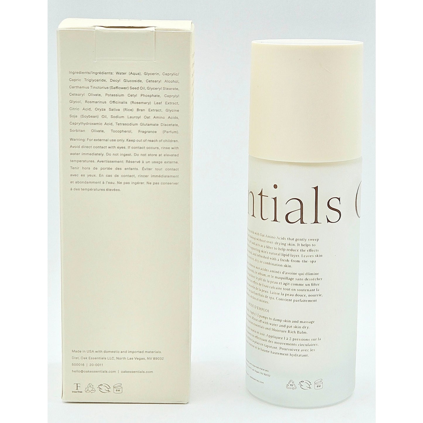 2 PACK - Oak Essentials Nourishing Cleansing Milk Full Size 5 fl oz/ 150ml New