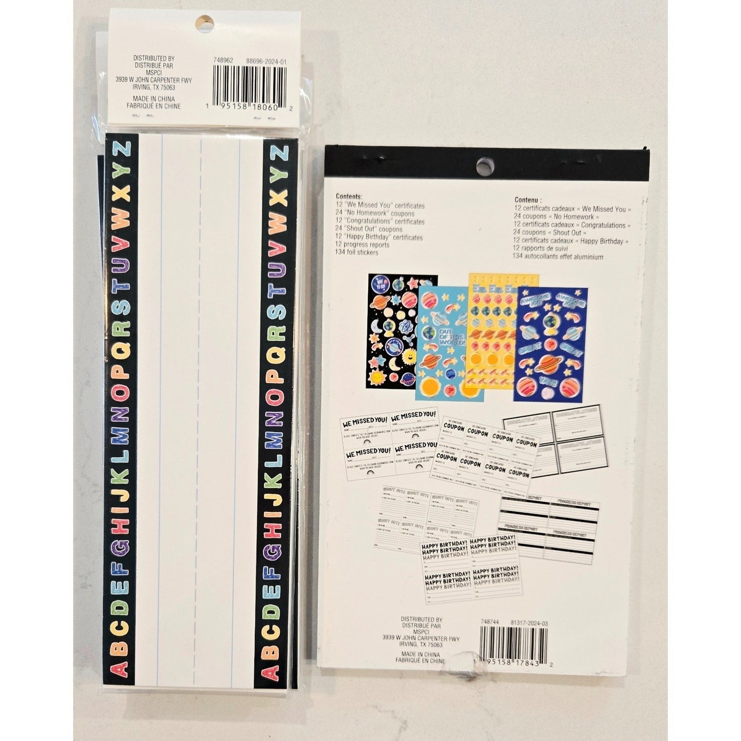 Teacher Classroom Decorations, Stickers, Writing Pads, B-Day Board