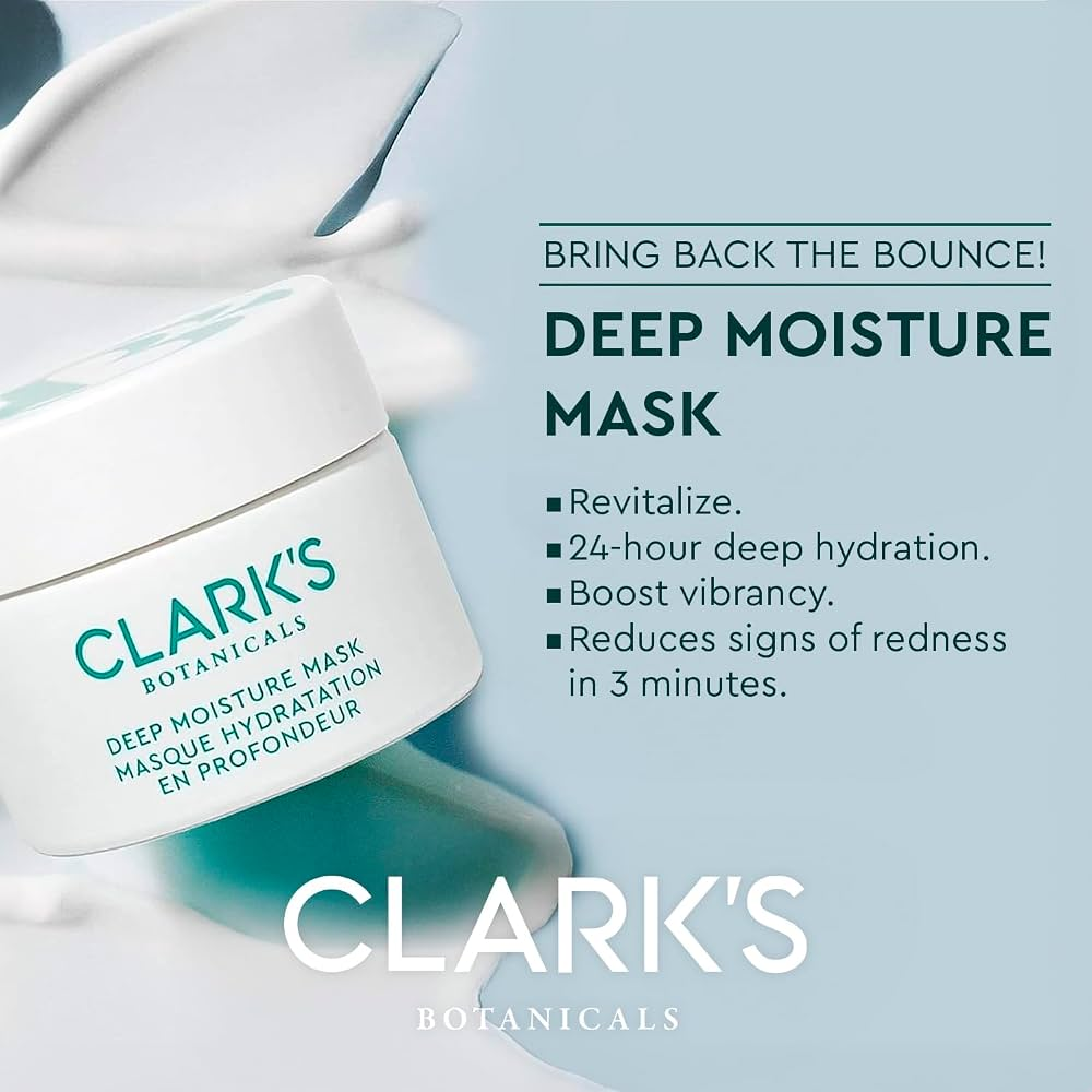 Clark's Botanicals Deep Moisture Mask hydration and redness benefits