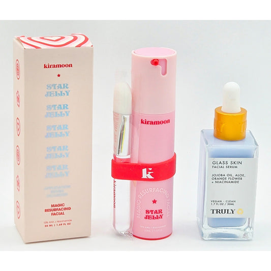 Truly Glass Skin Facial Serum 1.7oz w/ Kiramoon STAR JELLY Resurfacing Facial