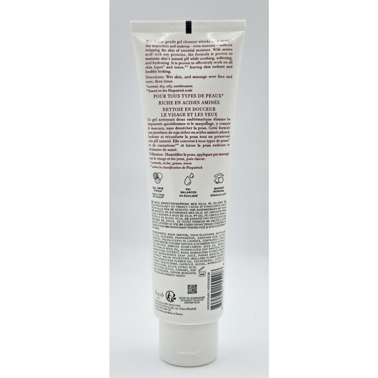 Fresh Soy Face Cleanser 5oz x3, 1.6 oz (16.6oz) , 0.5 oz Fresh Lotus Preserve