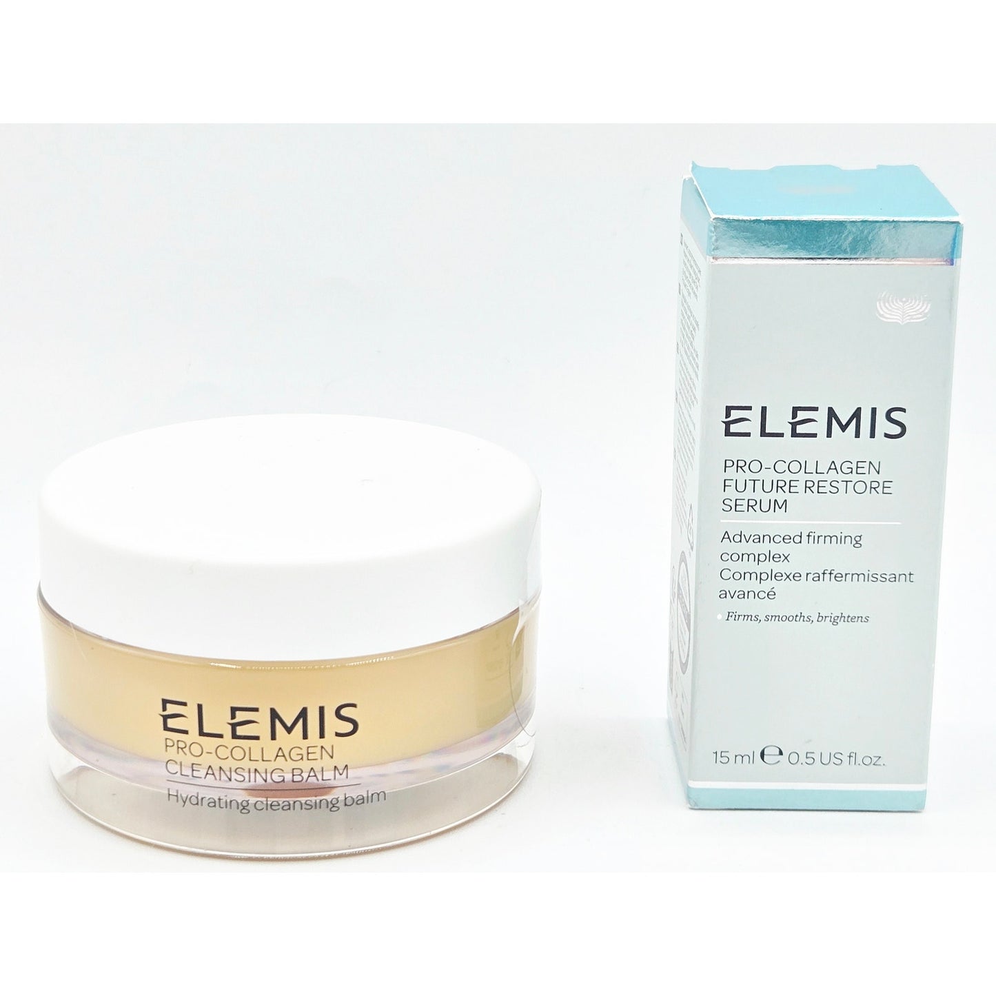 ELEMIS Pro-Collagen FUTURE RESTORE Serum .5 oz &  Cleansing Balm Original 1.7 oz