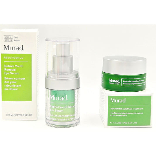 Murad Retinal ReSculpt Eye Treatment Anti-Aging .5oz/Youth Renewal Eye Serum .5