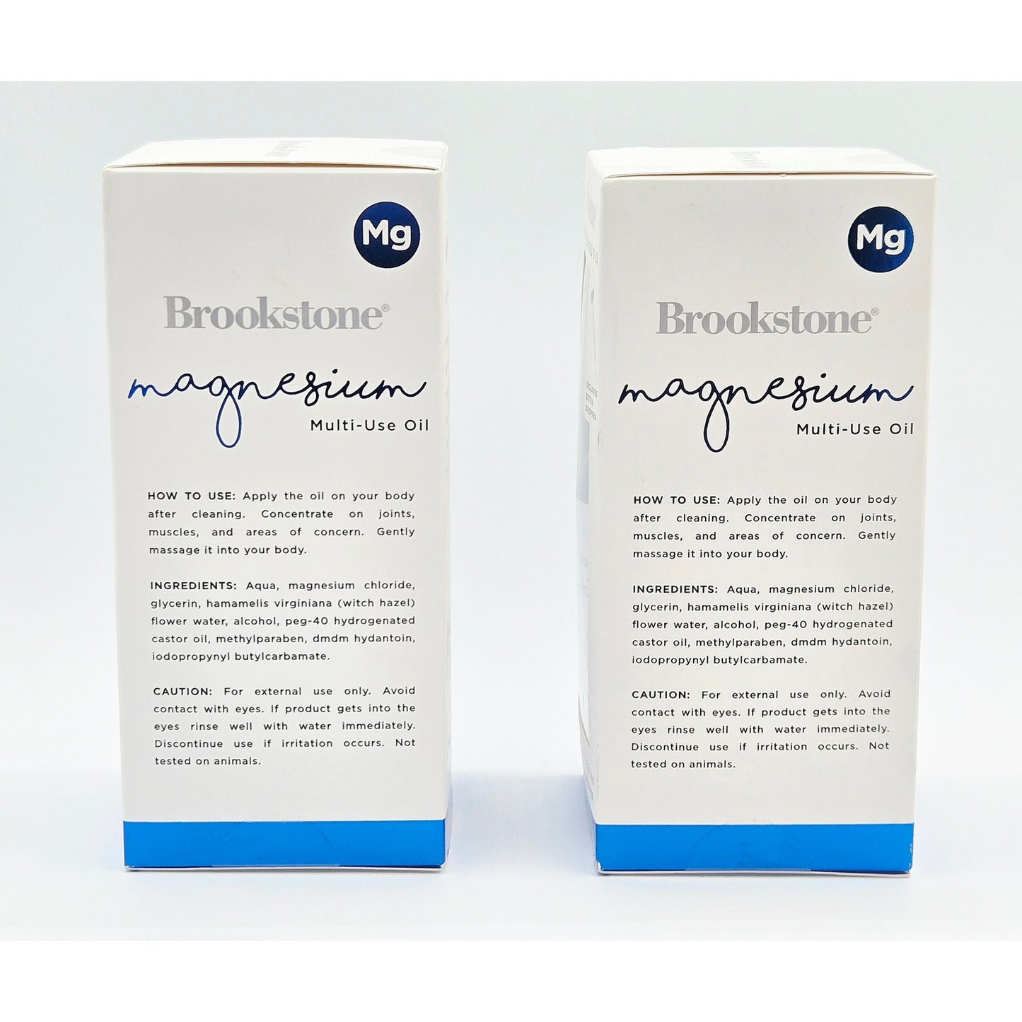 Brookstone Magnesium 4 oz (2 Pack) - 100% Pure Blended Oils w/ Spray & Dropper