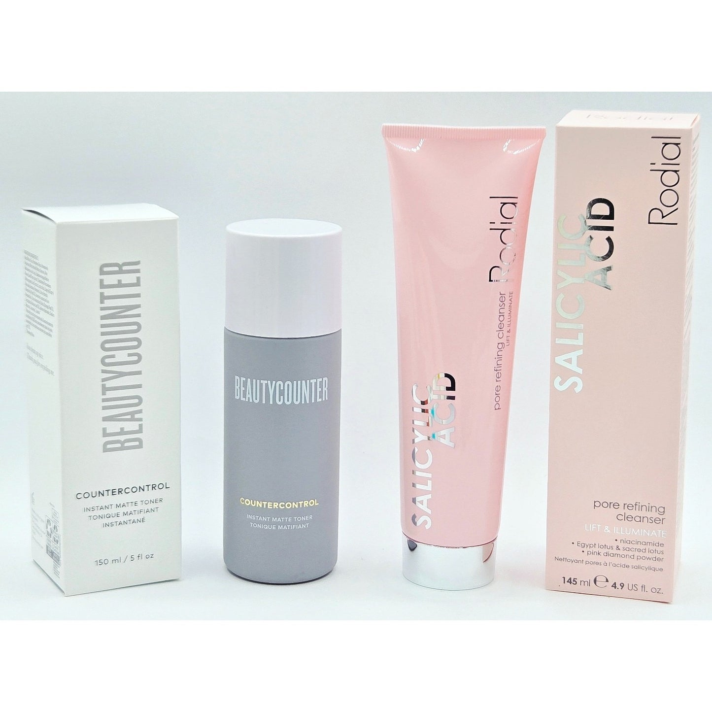 BEAUTYCOUNTER Control Instant Matte Toner 5oz/ Rodial Pore Refining Cleanser 5oz