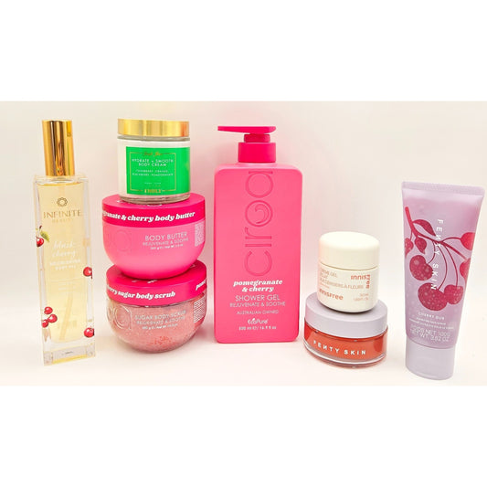 Cherry 8pc Skincare Bundle- Ciroa, Truly, Fenty Skin, Innisfree, Infinite Beauty