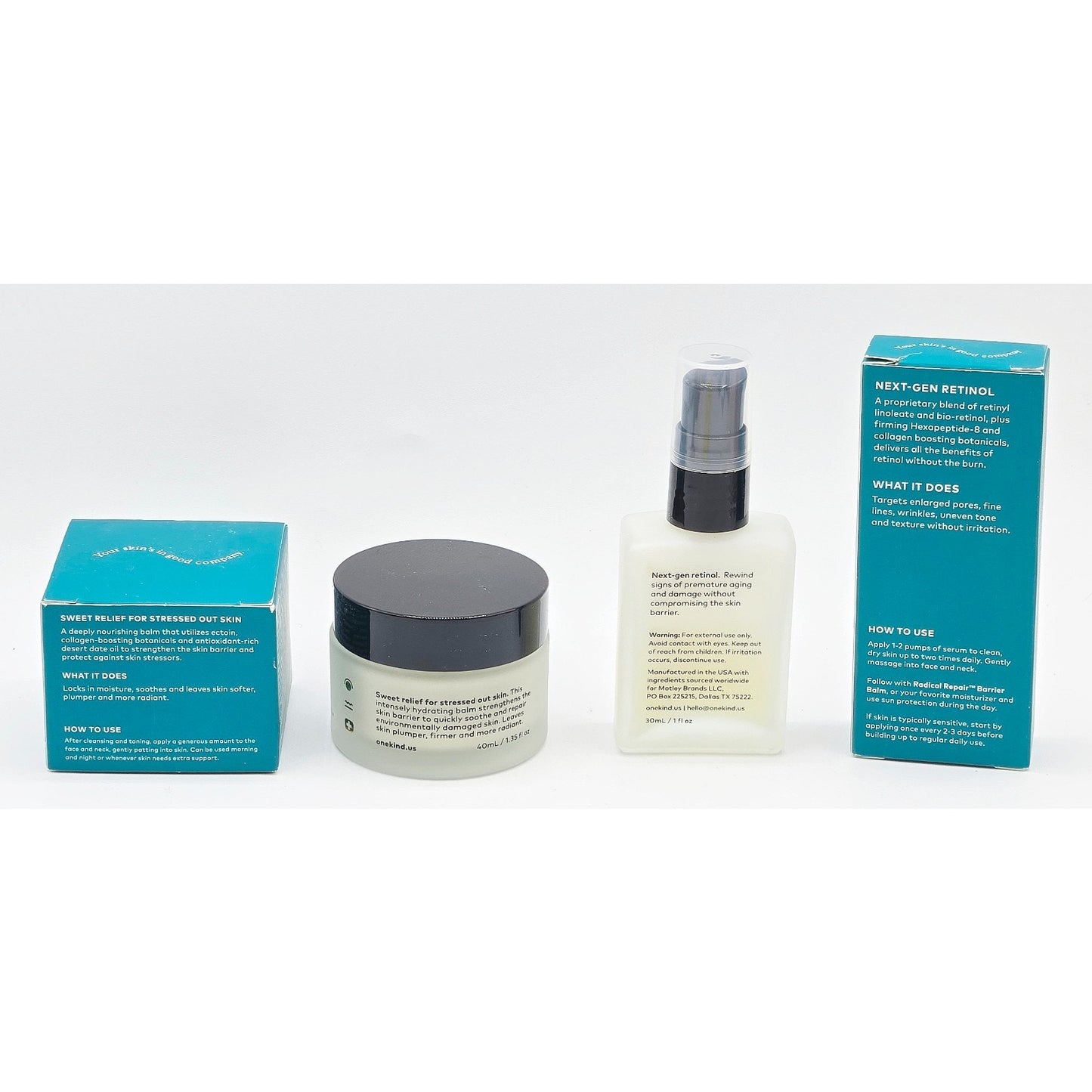 Onekind Radical Repair Retinol Reinvented 1 oz & Barrier Balm 1.7 oz Set****