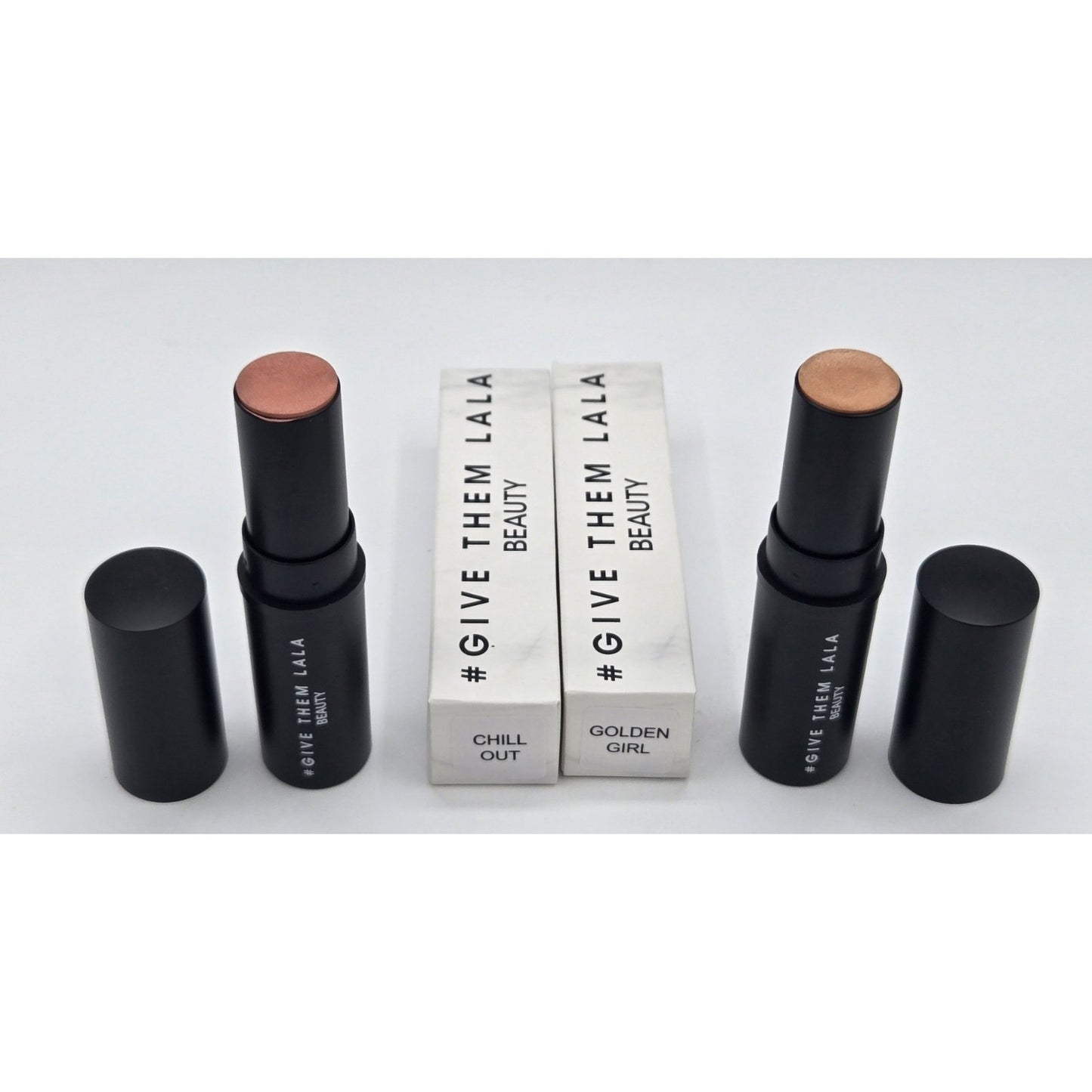 #Give Them Lala Highlighters- Showstopper Powder/Chill Out +Golden Girl Sticks