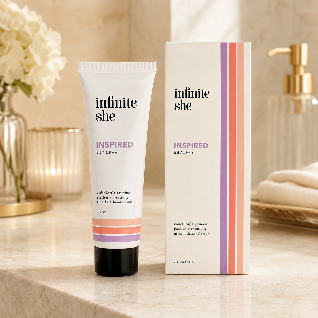 Infinite She Inspired Ultra Lush Hand Cream Violet Leaf + Jasmine 2.3 oz / 65 g