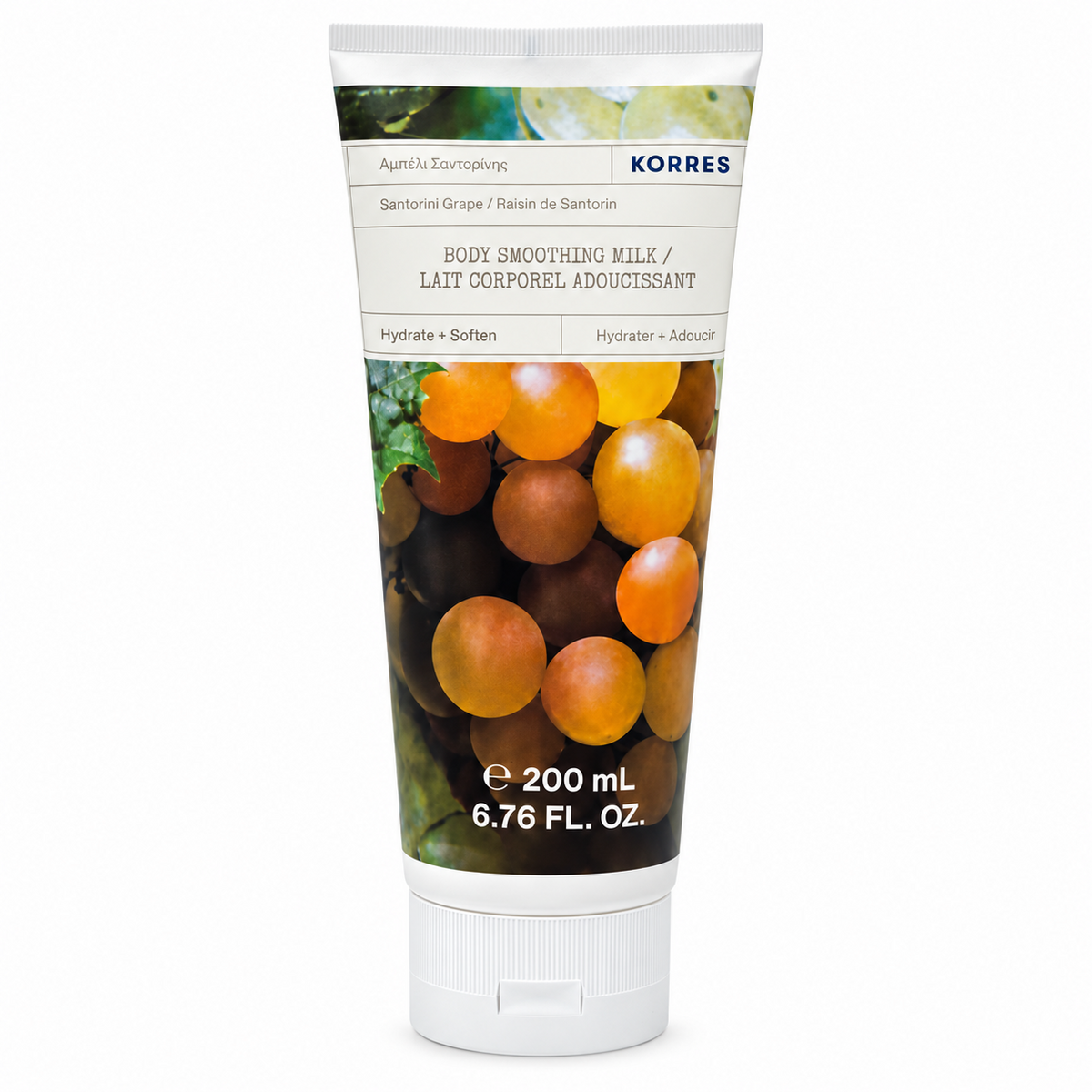 KORRES Santorini Grape Body Smoothing Milk 200 mL grape-design tube