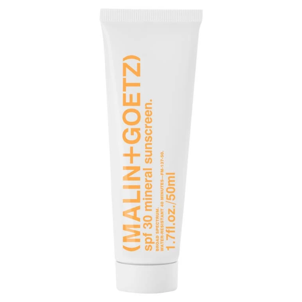 MALIN+GOETZ SPF 30 Mineral Sunscreen 50 mL tube front view
