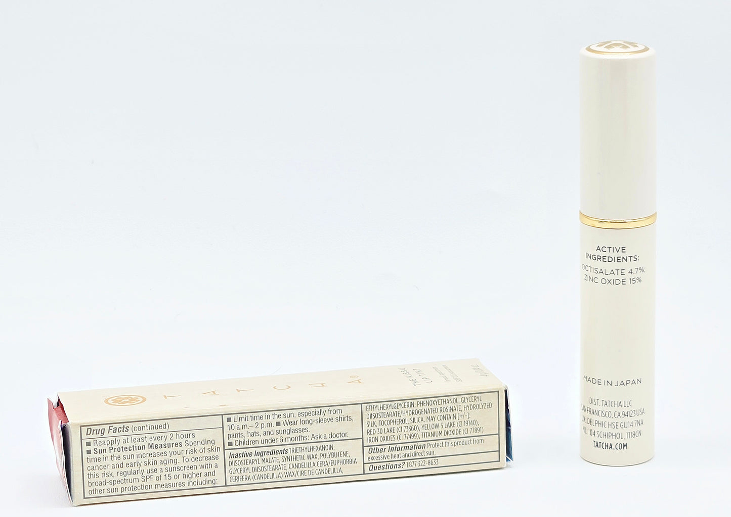 Skincare product with packaging on a white background