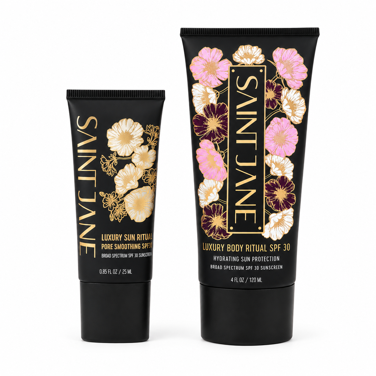 Saint Jane Luxury Sun Ritual Face + Body Mineral Sunscreen SPF 30 Duo 25 mL + 120 mL / 0.85 fl oz + 4 fl oz