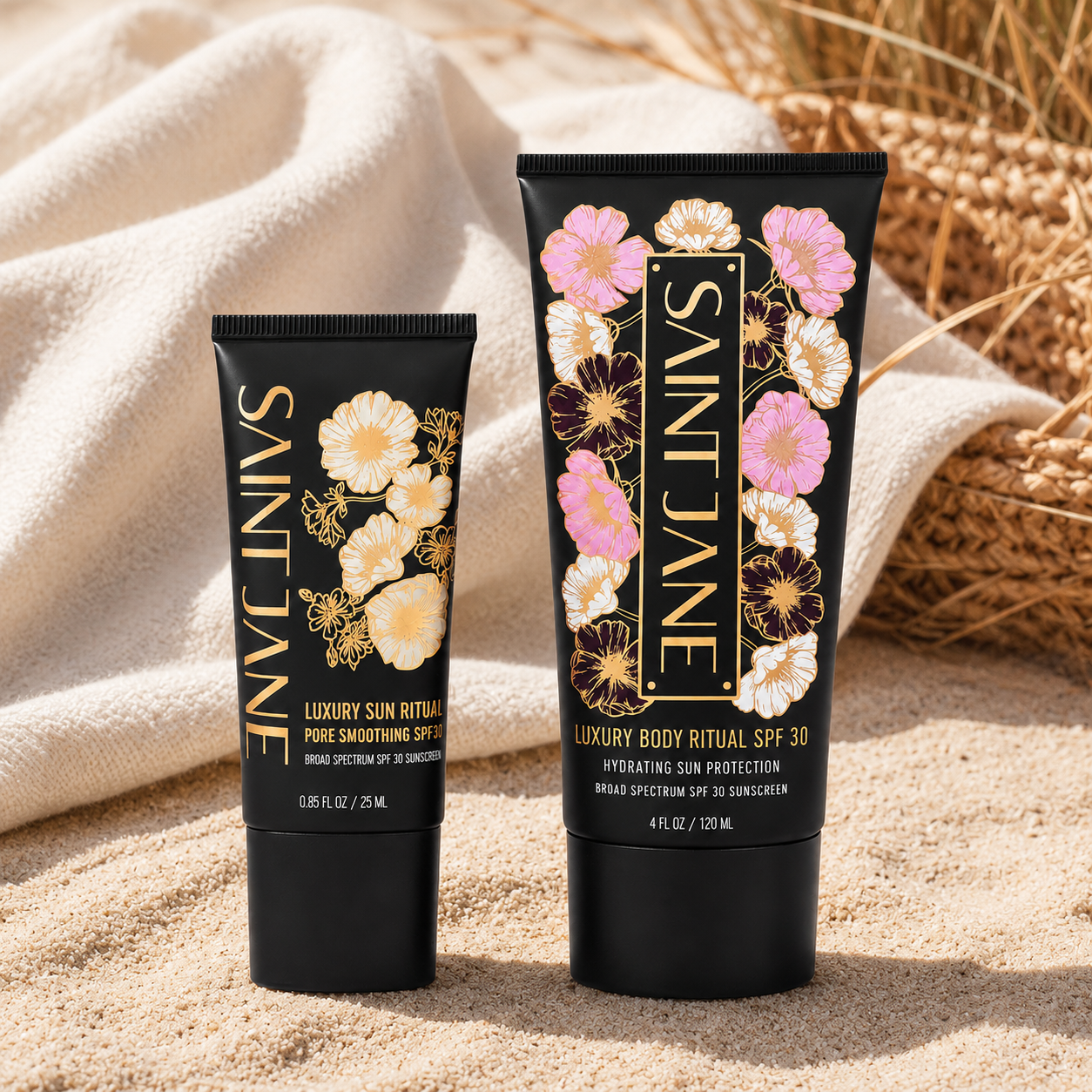 Saint Jane Luxury Sun Ritual Face + Body Mineral Sunscreen SPF 30 Duo 25 mL + 120 mL / 0.85 fl oz + 4 fl oz
